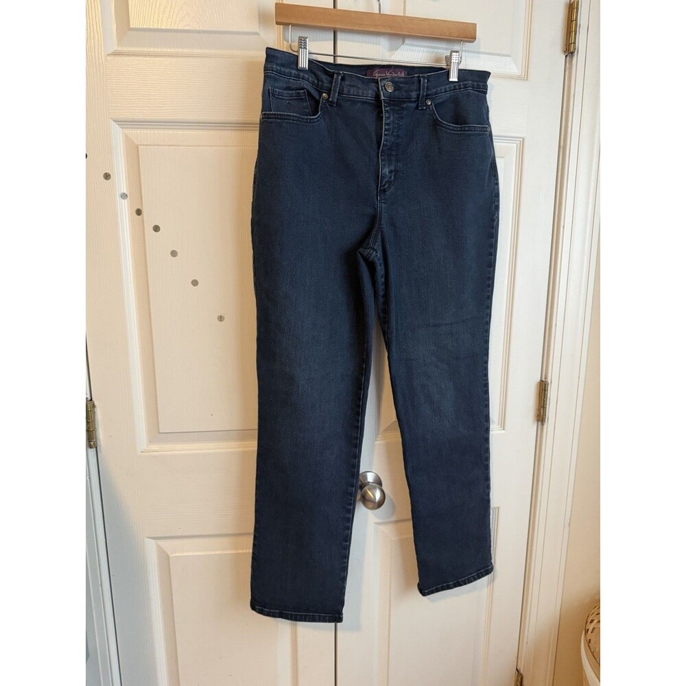 Gloria Vanderbilt Amanda Classic Jeans Womens 14 Blue Denim High Rise Straight